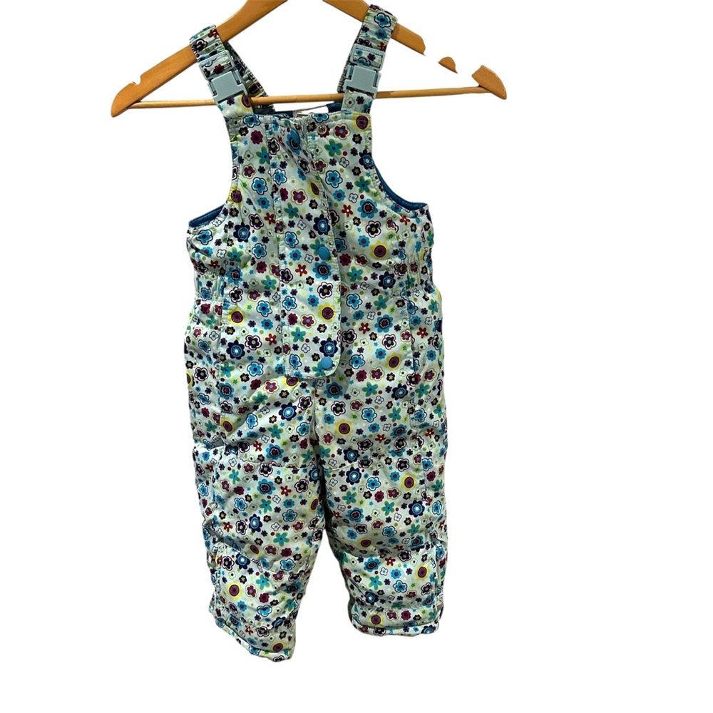 hanna andersson Outdoor Floral Winter Snow Overalls‎ Size 90 Size 3